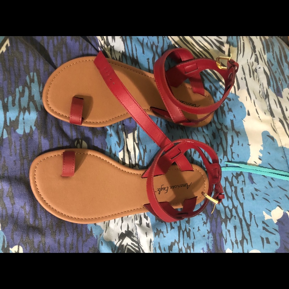 Red sandals